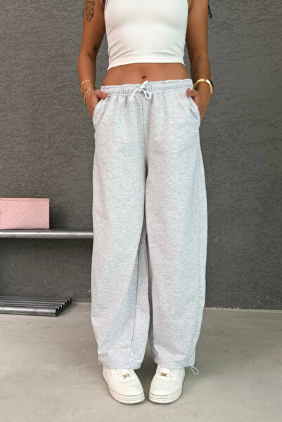 Oversize 2 İplik Ayarlanabilir Paça Eşofman Altı