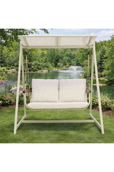 PAN HOME Raaha Outdoor 2 Seater Swing - Cream