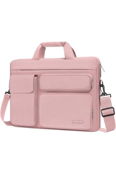 Mosiso Laptop Shoulder Bag, Computer Bag with 2 Raised&1 Flapover&1 Horizonta...
