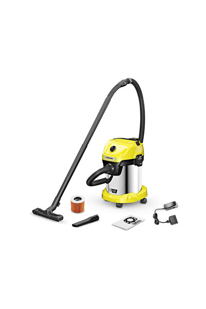 Karcher KÄRCHER WD 3-18 S V-17/20 Akü Setli Islak Kuru Süpürge Sarı