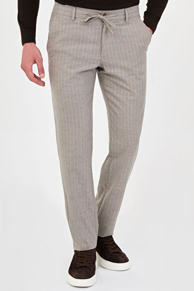 Mcr Striped Slim Fit Jogger Men's Trousers Beige - 38387.26K