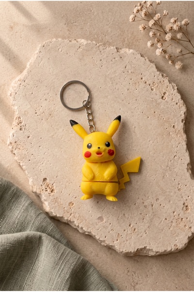 HoeZo Pikachu Figürlü Anahtarlık & Çanta Süsü 3D Karakterli Sevimli Hediyelik...