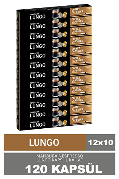 Mahbuba %100 Arabica 12x Lungo Kapsül Kahve 120'li (Nespresso Uyumlu Alüminyum)