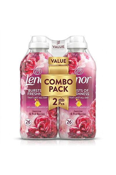 lenor Jasmine & Red Berries Fabric Conditioner 2PCS Combo 858ml – Long-Lastin...