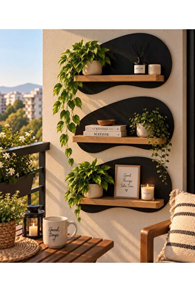 Mars design Lunera Mdf Çok Amaçlı Duvar Rafı 38*23 cm