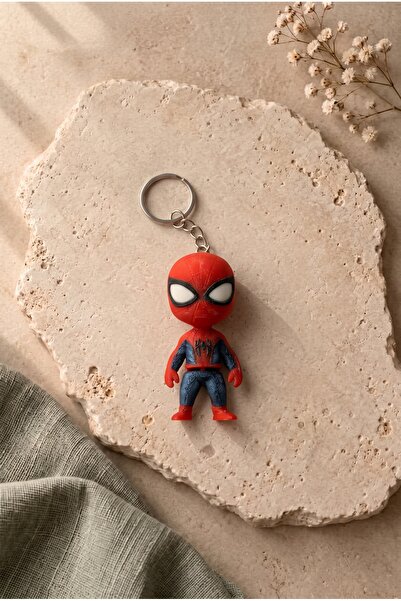 HoeZo Spiderman Figürlü Anahtarlık & Çanta Süsü 3D Karakterli Sevimli Hediyel...