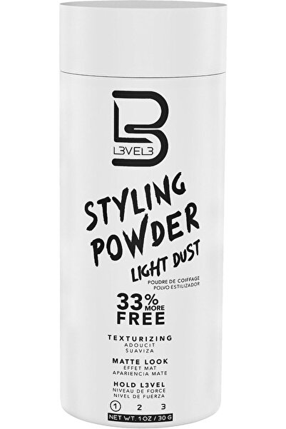 L3 Level 3 Styling Powder - Natural Look Mens Powder - Easy to Apply with No ...