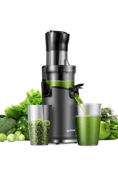 Gdor Cold Press Juicer for Whole Fruits and Vegetables, Wide Opening, 89 mm F...