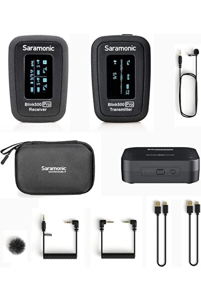 Saramonic ميكروفون لاسلكي ستيريو ثنائي القناة Blink500 Pro B1 Mini مع علبة شح...