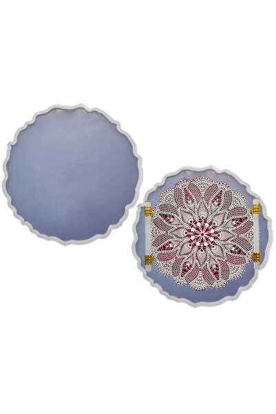 NETTENS قالب إيبوكسي لصنع صينية من الدانتيل المزخرف طراز EPK-622