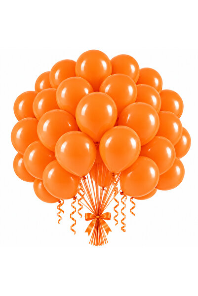 genaja Set 50 Baloane Latex Portocalii 26 cm, Decor Petrecere, Aniversare, Ev...