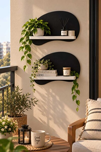 Mars design Lunera Mdf Çok Amaçlı Duvar Rafı 38*23 cm