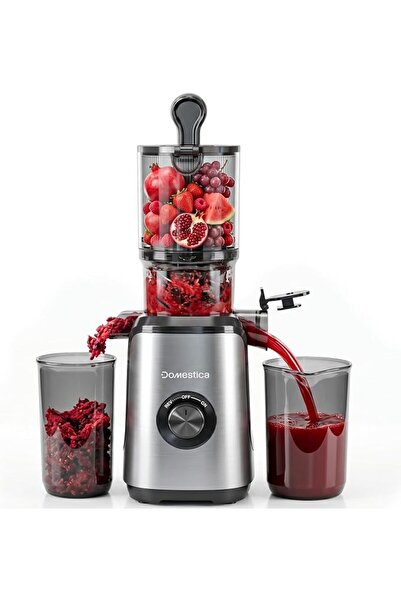 DOMESTICA Dripdrop Masticating Slow Juicer Machine for Whole Fruits Juice Ext...