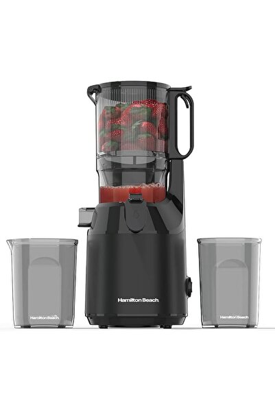 Hamilton Beach Slow Juicer with 130mm Wide Feeding Chute, Durable Auger, Auto...