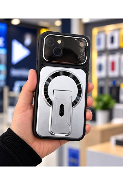 Case iPhone 13 Uyumlu MagSafe Destekli Kamera Korumalı Standlı Kılıf