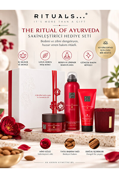 Rituals The Ritual of Ayurveda Sakinleştirici Medium Hediye Seti – Hint Gülü ...