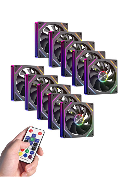 Revenge Hexagon 10in1 Black Remote Controlled Argb 12cm Rgb Fan Set Including...