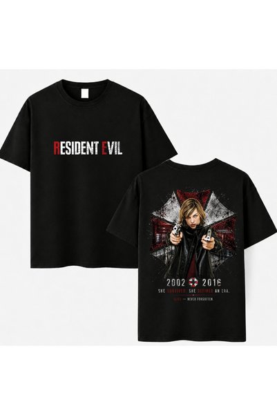 PANDORICA Tricou Resident Evil unisex supradimensionat, 100% bumbac