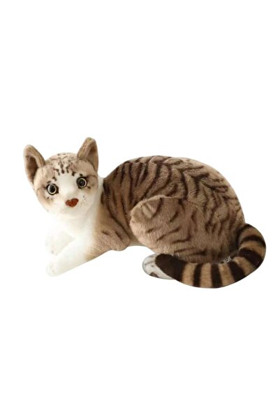 OEM Плюшена котка, Миауна, кафява, 40см