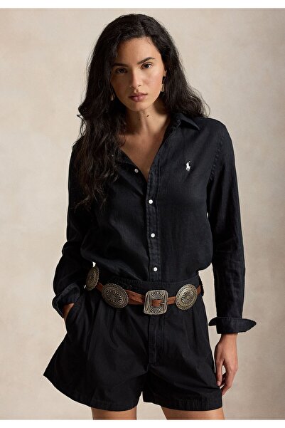Ralph Lauren Blue Klasik Kesim Keten Gömlek