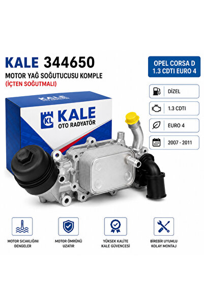344650 | Opel Corsa D 1.3 Dizel Euro 4 Motor Yağ Soğutucusu Komple (Soğutucu İç Kısmında)