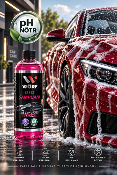 WÖRF pH Nötr Oto Şampuanı 400 ml – Cilal - Seramik ve PPF Kaplamalara Uygun
