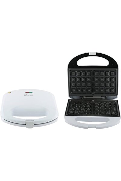Janome Pin صانعة الوافل الكهربائية من جانو، 700 واط، لون أبيض، طراز JN1909، ض...
