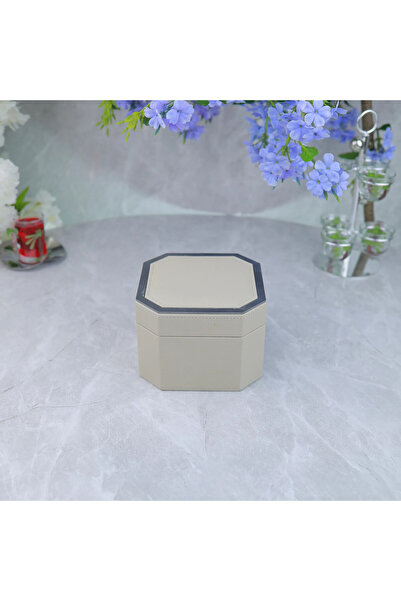Al Hadaya Mall Wooden Gift Box with Elegant Design-Gray-16X16X12 cm