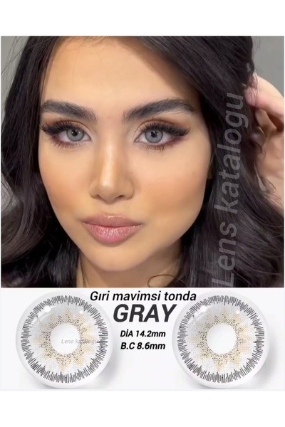 Eyeshop GRAY LENS GIRİ MAVİMSİ TONDA NUMARASIZ HARELİ DOĞAL GÖRÜNÜMLÜ KULANIM...