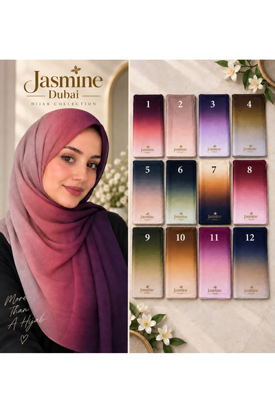 Ophelia Modal Collection Dual-Color Hijab – Soft Lightweight Two-Tone Modal S...