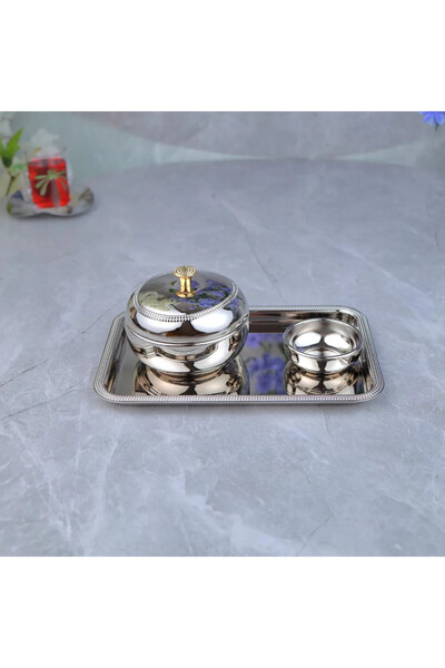 Al Hadaya Mall Exercise Set with Stainless Steel Plate with High Design - Sil...