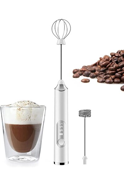 ECVV Rechargeable Milk Frother Handheld Milk Foamer Electric Portable Handy D...