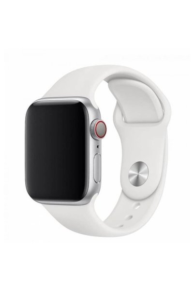 OEM Brățară silicon pentru smartwatch, compatibilă cu Apple Watch 1/2/3/4/5/6/7/SE/8/Ultra, 42/44/45/49 mm SM, STD, Alb
