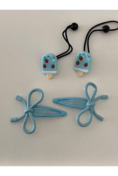 the matdesign Girl's - Baby 4-Piece Buckle Set with Blue Strawberry Ice Cream...