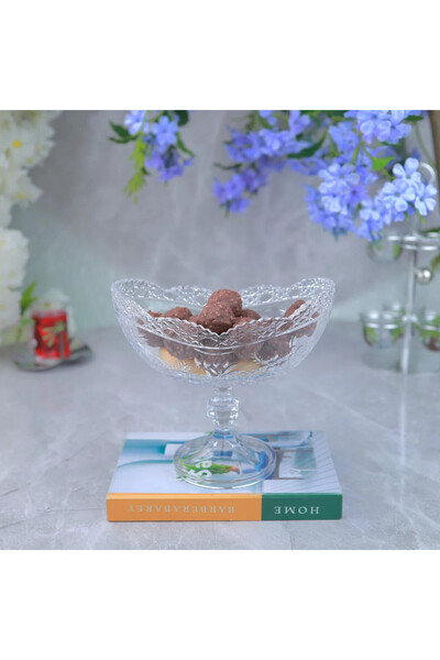Al Hadaya Mall Glass and Base Decorated Luxury Design Jewelry Box - Transpare...