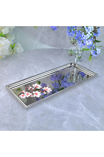 Al Hadaya Mall Stainless Steel Serving Tray Small Size with Elegant Design - ...