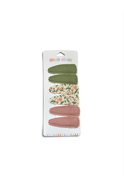 the matdesign Girl's - Baby Fabric Covered 6-Piece Snap Buckle Set Floral and...