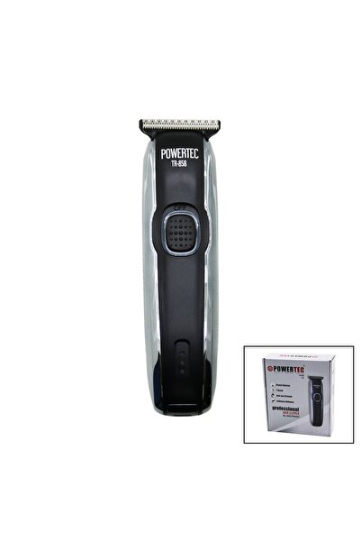 POWERTEC TR-858 Saç Sakal Ense Çizim Traş Makinesi T Bıçak Şarj Göstergeli Hı...
