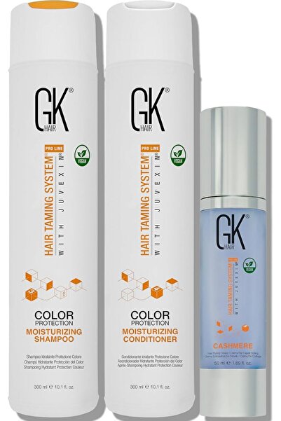 GK HAIR مجموعة شامبو وبلسم كيراتين عالمي مرطب (10.1 أونصة/300 مل) مع كريم للش...