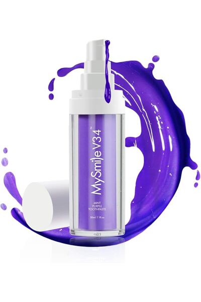 mysmile Teeth Whitening Toothpaste - Purple Colour Corrector -Tooth Stain Rem...