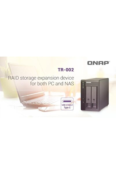 Qnap EXPANSION NAS, HDD x 2, capacitate maxima 16 TB, porturi USB Type C, TR-002