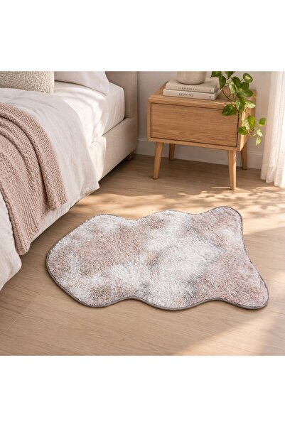 OEM Covor gri-alb shaggrab 55x90cm - Covoare Pufoase Forma, Decoratiuni Casa