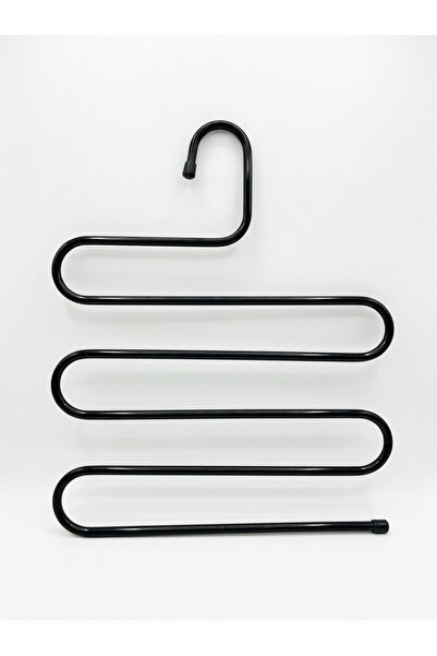 HOME MODE 5-Layer S-Type Metal Pants Hanger - Multi-Layer Space Saving Closet...
