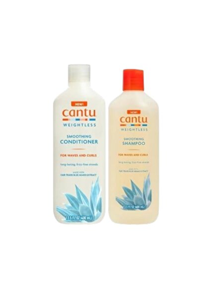 Cantu مجموعة كانتو ويتليس لتنعيم الشعر الكيرلي والموج – شامبو 400 مل + بلسم 4...
