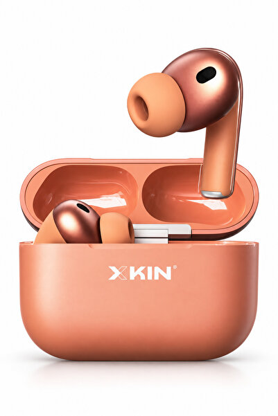 XKIN TWS Kablosuz Kulak İçi Silikonlu Bluetooth Kulaklık Turuncu