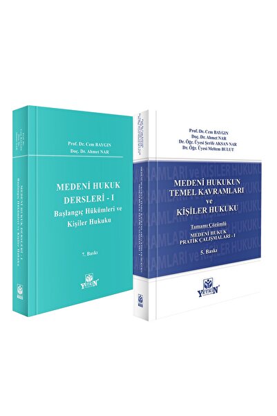 Yetkin Yayınları Medeni Hukuk Dersleri - I - Medeni Hukuk Pratik Çalışmaları – I (Medeni Seti)