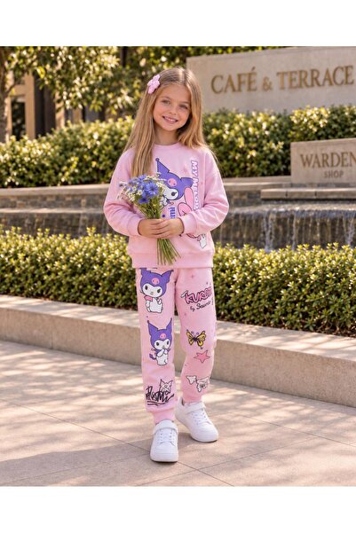 KOKOŞ BEBEK Character Printed Girls' Tracksuit Set - Age 3/10 - 31926
