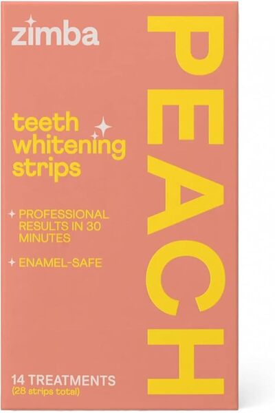 ZIMBA Teeth Whitening Strips Vegan Whitening Strip Enamel Safe Teeth Whitenin...