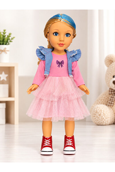 45 Cm Oyuncak Bebek Kız Çocuk – Büyük Boy Moda Bebek, Şık Elbiseli Bebek, Çocuk Oyuncağı, Hediye