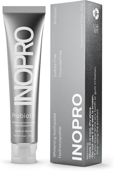İnoprox InoPro Natural Whitening Hydroxyapatite Toothpaste with Probiotic for...